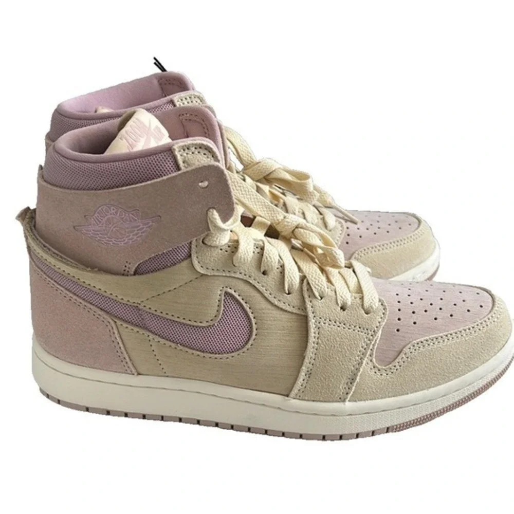 Air Jordan 1 Zoom CMFT High Pink Beige Womens 8.5 NWT Sneakers‎